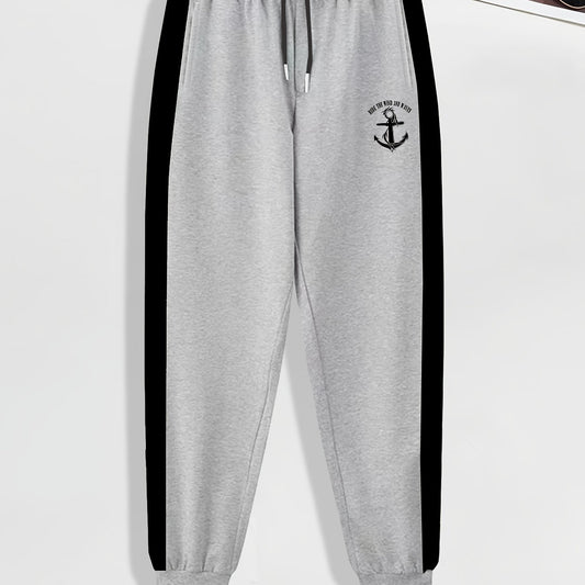 Anchor Pattern Men's Pants Stretch Trousers
