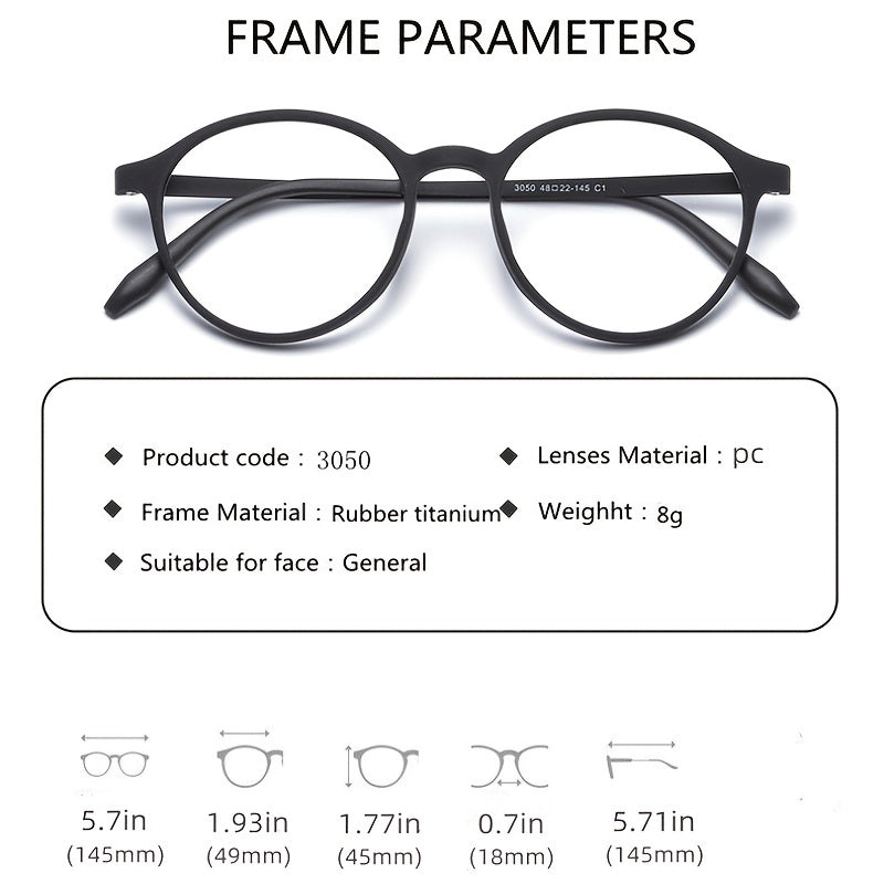 Titanium Alloy Round Optical Glasses Frame Men Women