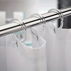 12pcs C Shaped Shower Curtain Rings Bathroom Accessories