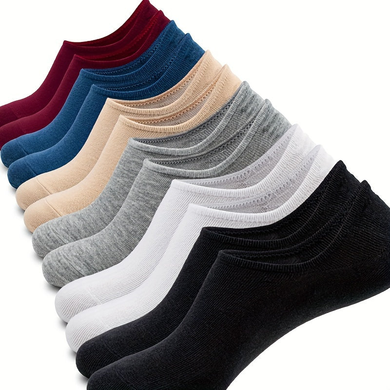 Thin Breathable Casual Socks Anti-slip No Show High Socks with Heel Gripper