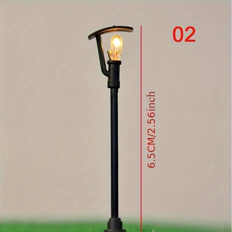 5pcs Model Street Light Building Sand Plate Mould Dollhouse Decoration