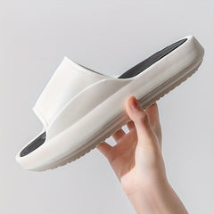 Men's Block Slip On Platform Slides Unisex Open Toe Slippers