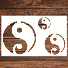 Yin Yang Stencil 12.7x20.32 cm for Painting Wall Wood Fabric Furniture