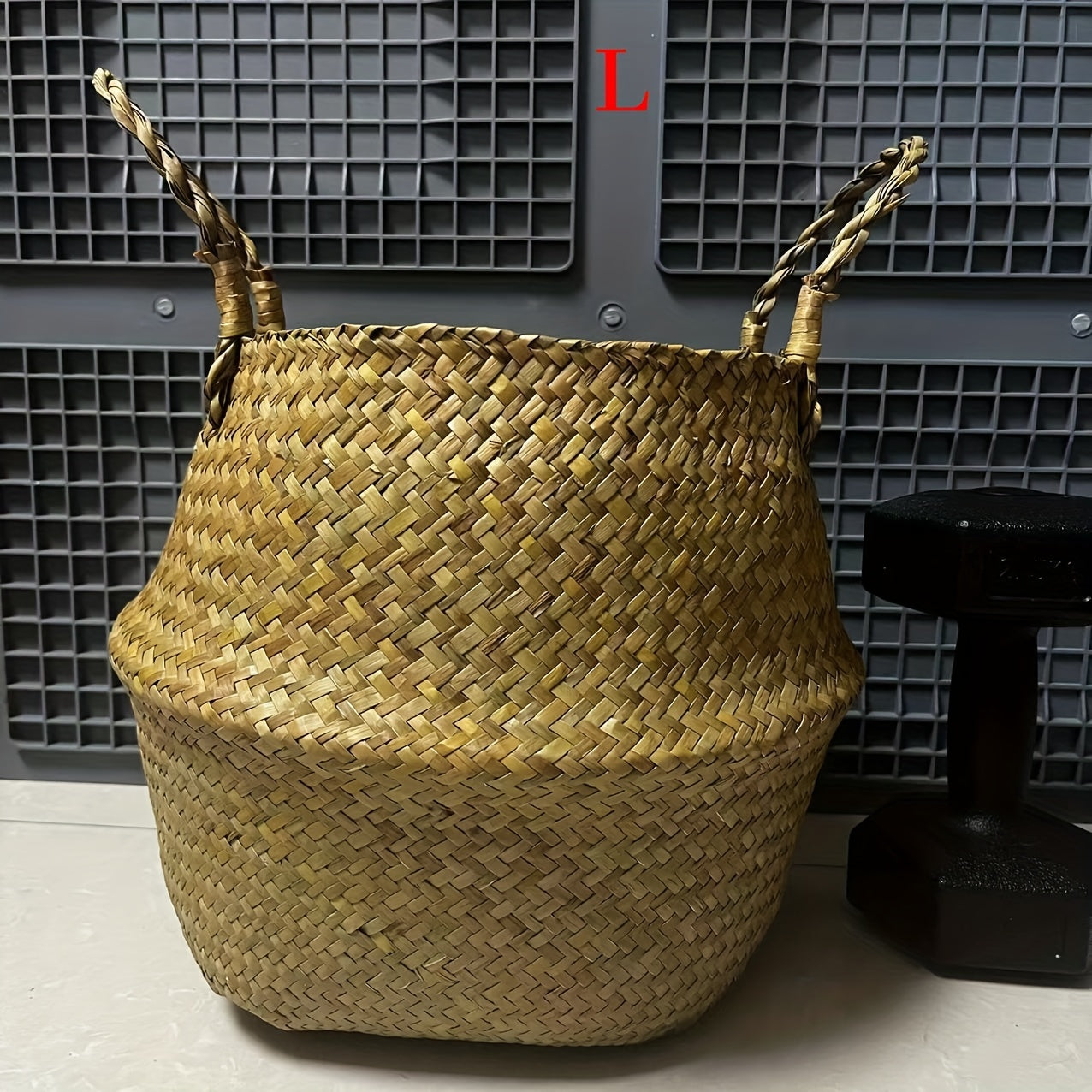 Woven Flower Basket for Home Decor, Rattan Flower Pot for Floral Arrangement