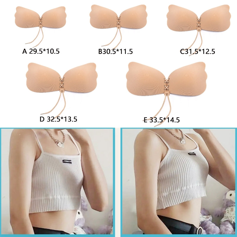 Adhesive Backless Push Up Invisible Bra Plus Size