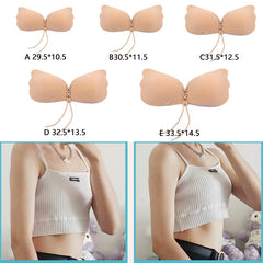 Adhesive Backless Push Up Invisible Bra Plus Size