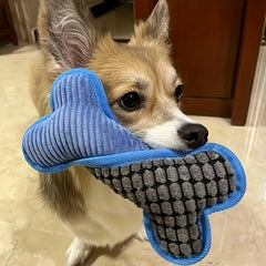 Interactive Dog Chew Toy Plush Squeaky Colored Bone for Pet Play