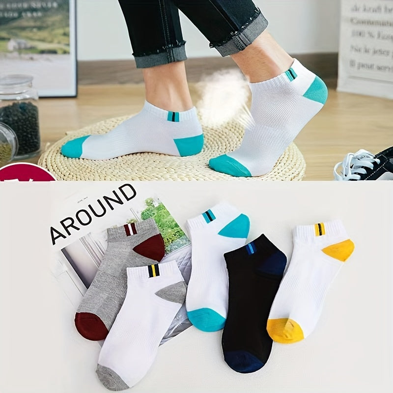 1pair 5pairs Ankle Socks Breathable Comfortable Soft Socks Spring Summer