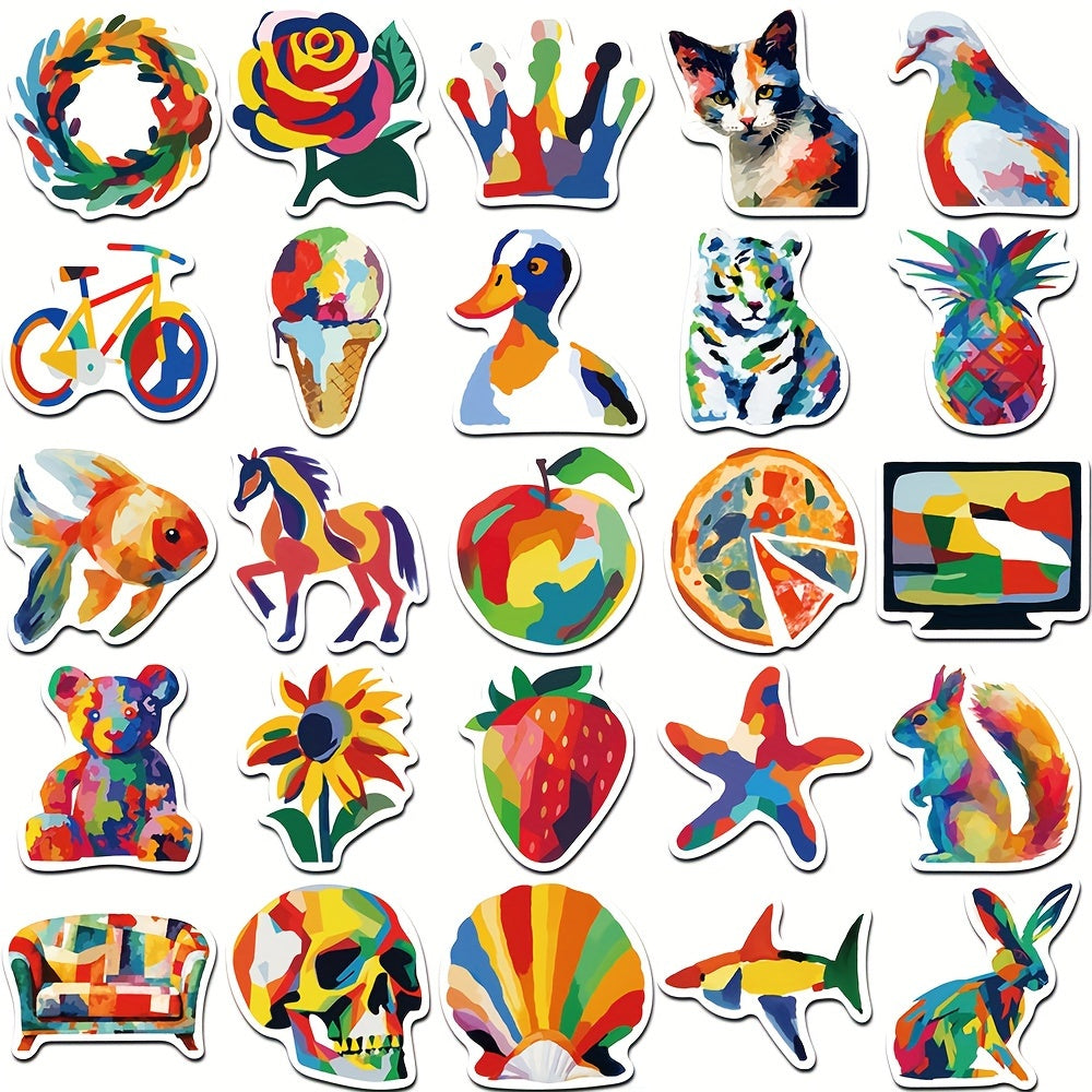 50pcs Graffiti Painted Stickers DIY Laptop Skateboard Phone Case Car Hel