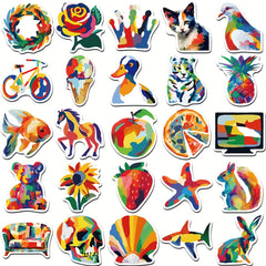 50pcs Graffiti Painted Stickers DIY Laptop Skateboard Phone Case Car Hel