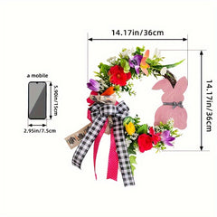 Easter Bunny Wooden Wreath Christmas Decorations