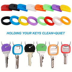 16pcs Coded Key Rings for Easy Organization