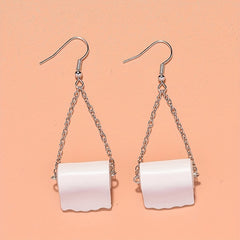 Toilet Roll Paper Pattern Earrings for Kids