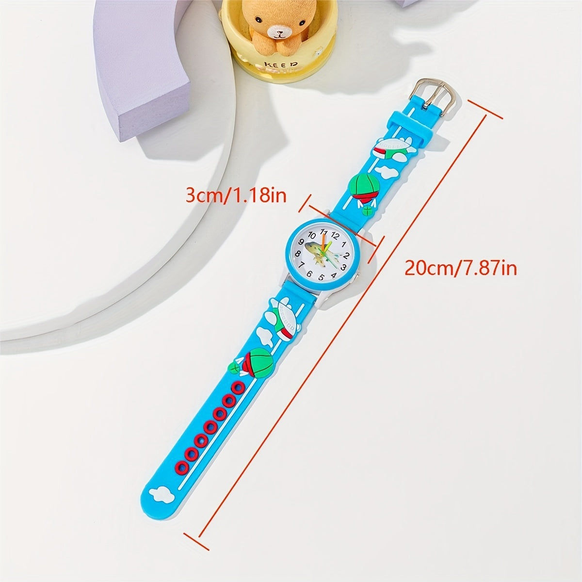 Kids Cartoon Print Round Dial Quartz Watch For Gift