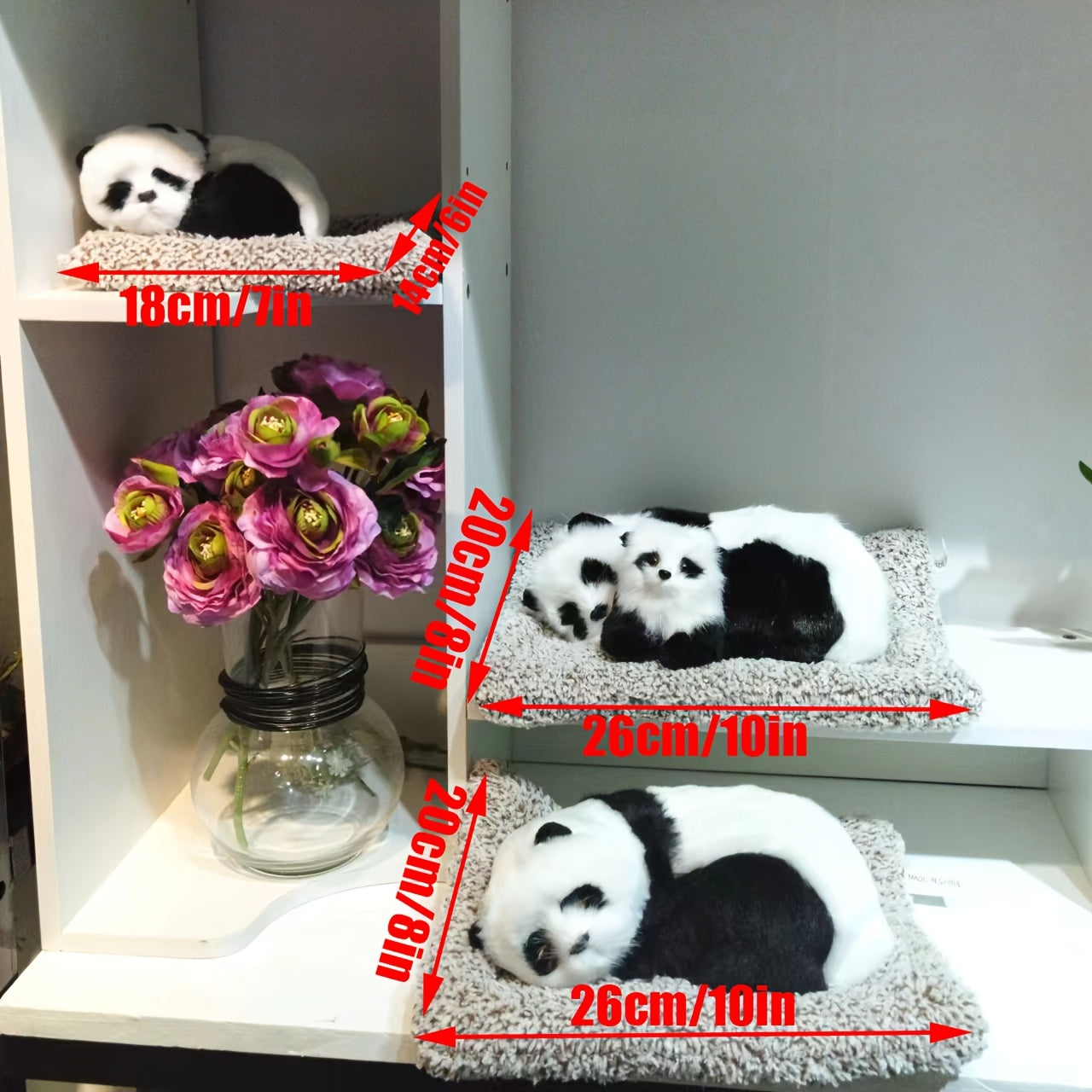 Realistic Sleeping Panda Plush Toy