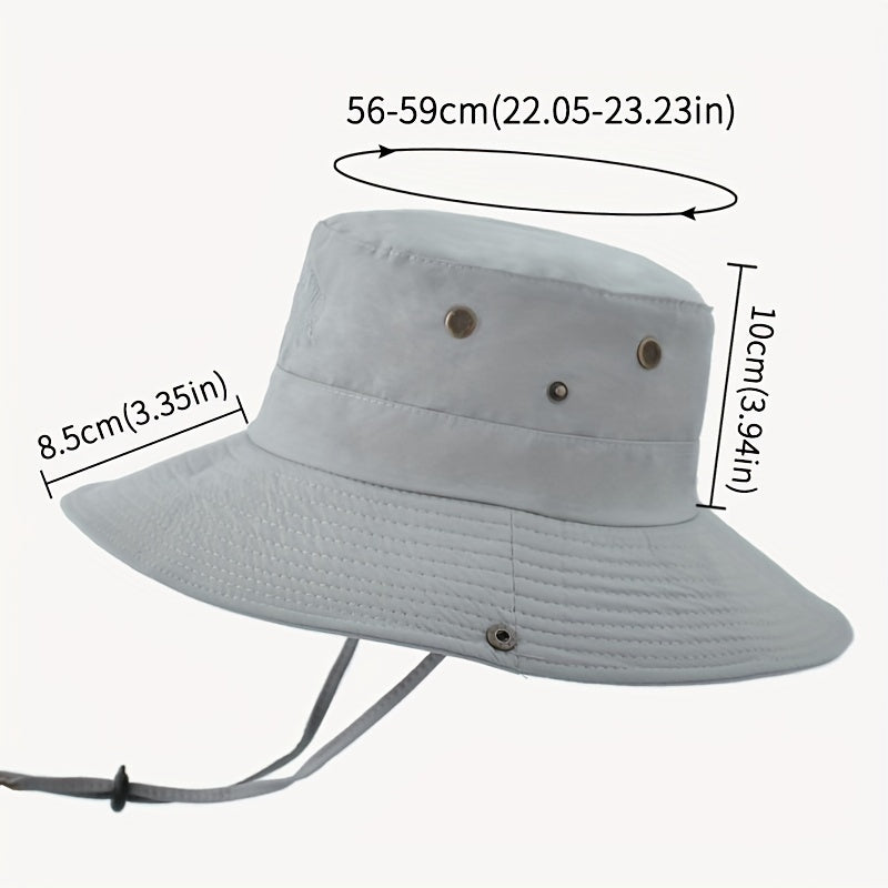 Outdoor Mountaineering Sunshade Hat for Summer with Large Brim