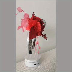 Vintage Floral Bridal Headpiece Red Roses & Pink Flowers Wedding Hair Accessory
