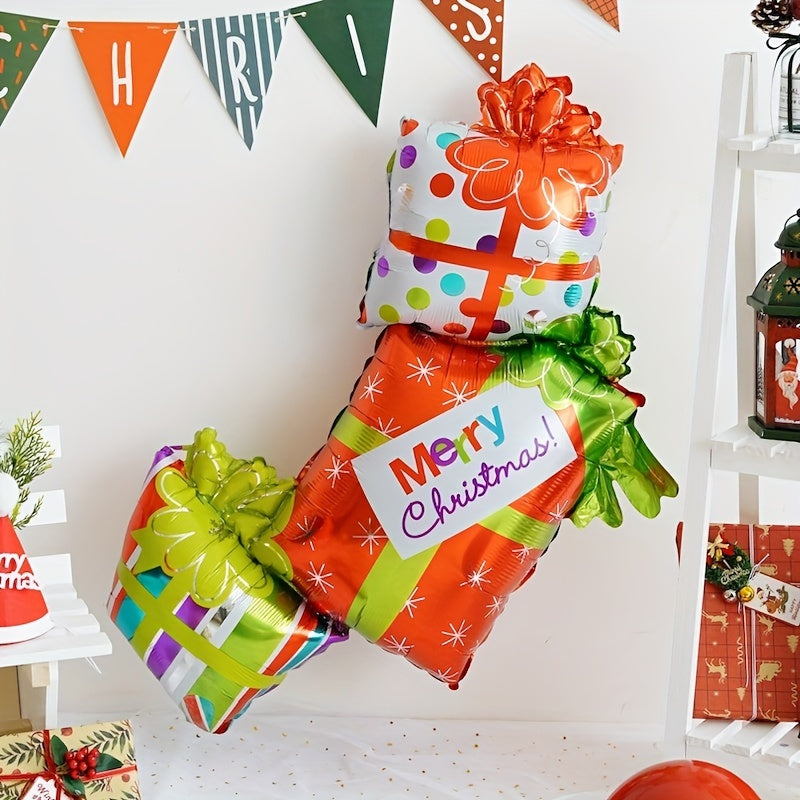 2pcs Christmas Gift Balloons Thanksgiving Halloween Scene Decoration