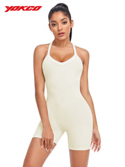Women's Crisscross Back Bodysuit Tank Shorts