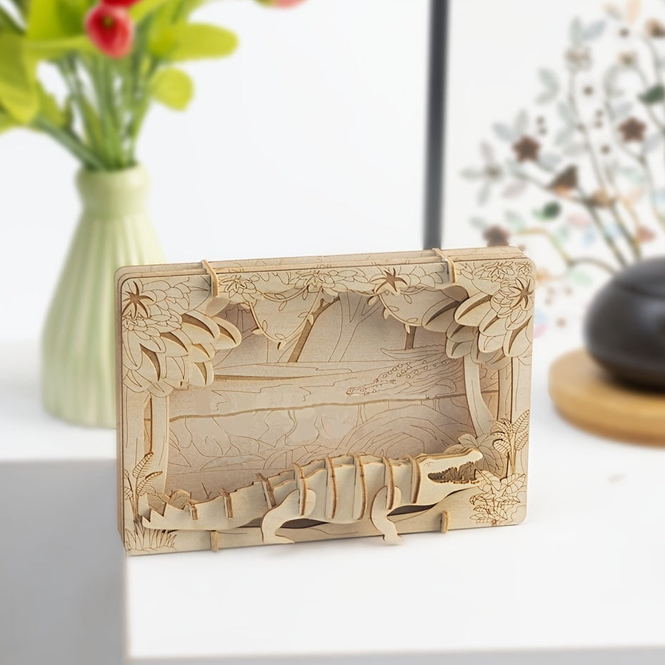 3D Children's Wooden Jigsaw Puzzle DIY Science Theater Handcraft Kit
