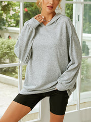 Soft & Comfy Hooded Lounge Top for Women - Long Sleeve