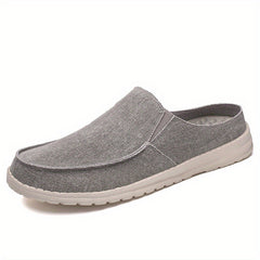 Men's Canvas Mules Lightweight Slip On Comfy Shoes