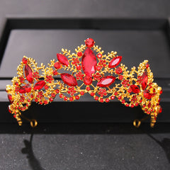 Baroque Rhinestone Tiara Bridal Crown Wedding Hair Accessories
