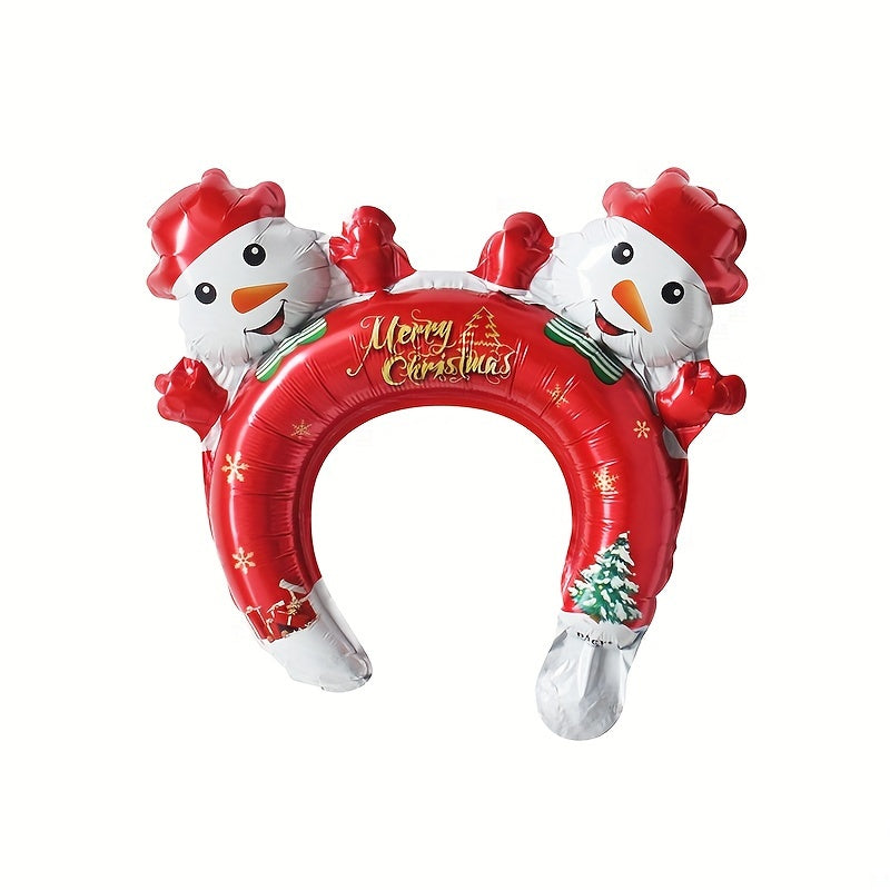 Christmas Headwear Aluminum Film Balloon - Santa Claus Christmas Hat