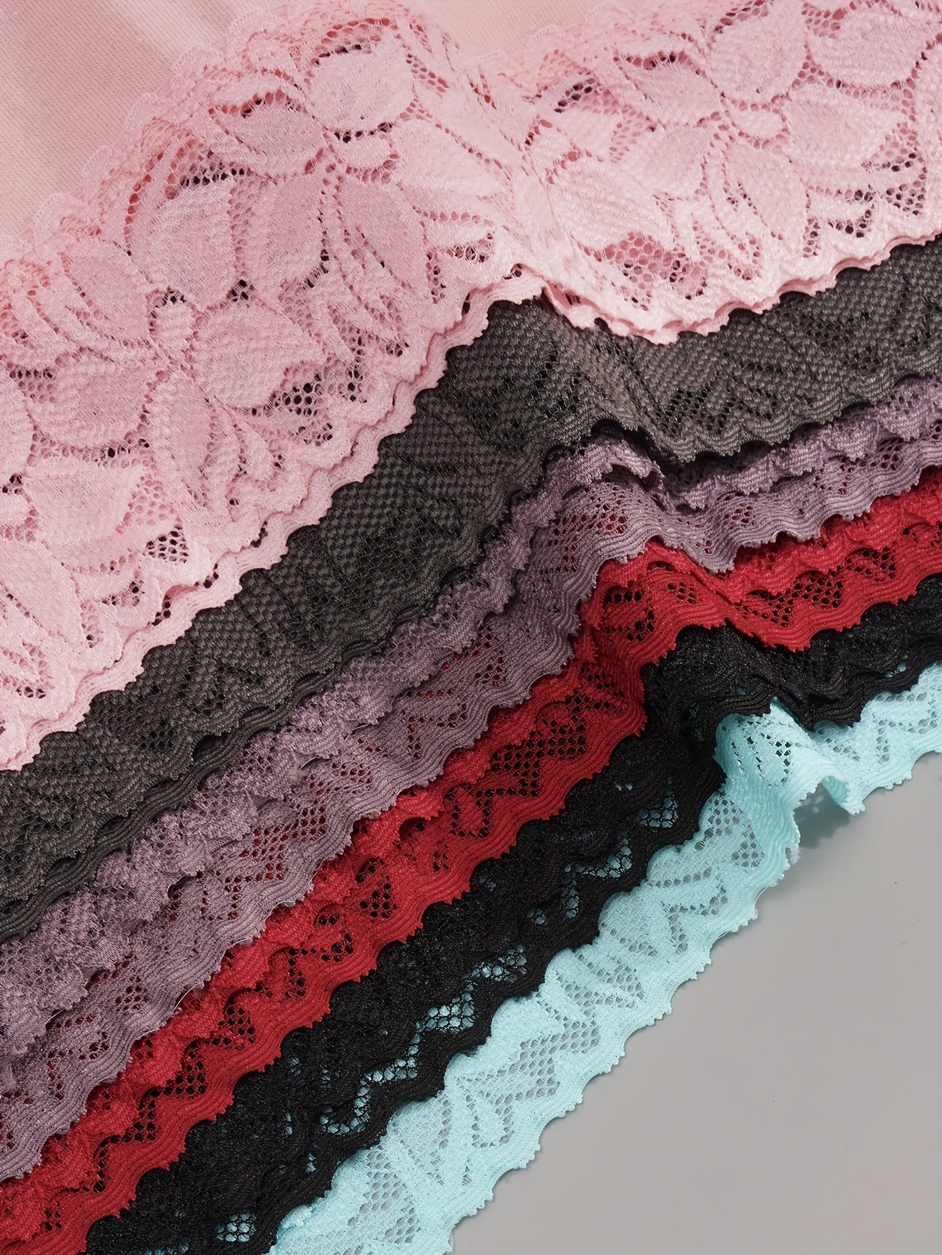 6pcs Lace Briefs Breathable Intimates Panties Women's Lingerie
