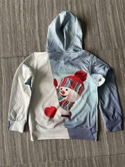 Kids 3D Christmas Snowman Hoodie Sweatshirt