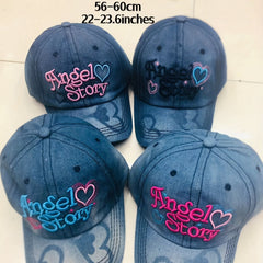 Y2K Letter Embroidery Baseball Cap Cotton Vintage Sports Hat Adjustable