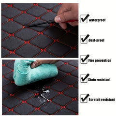 4pcs Waterproof Car Floor Mats Front & Rear Leather Car Carpet