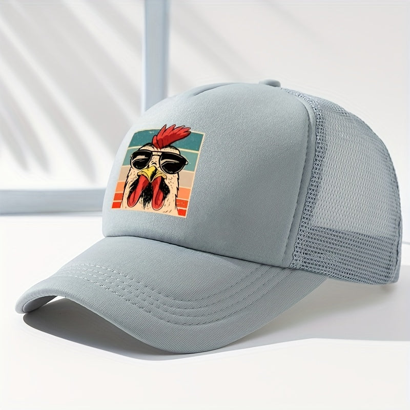 Unisex Rooster Print Baseball Cap for Outdoor Sport