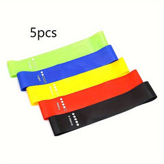 5pcs Yoga Resistance Bands Fitness Stretching Rope with Labels