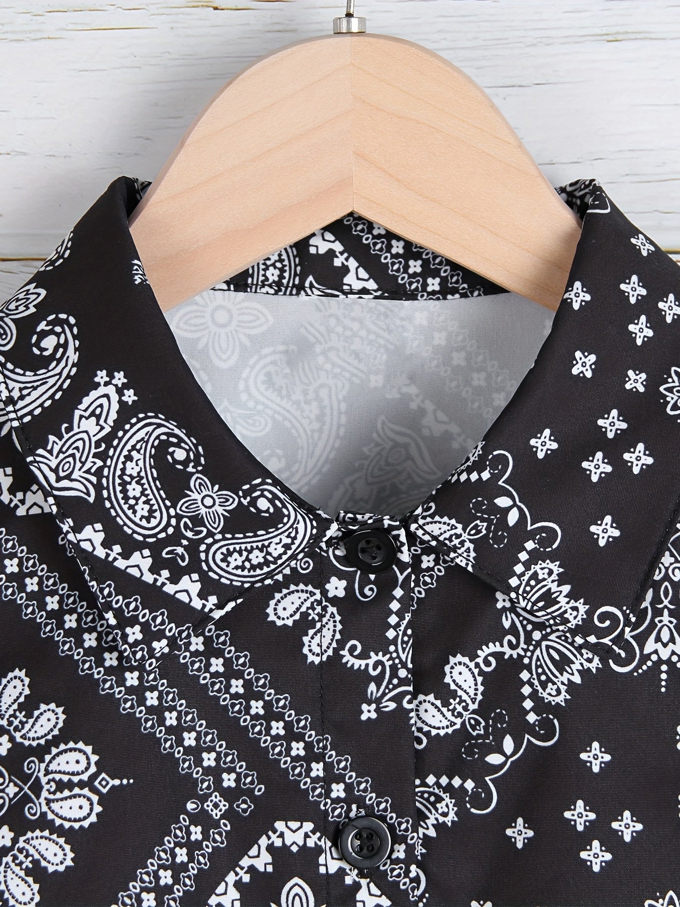 Toddler Boy's Paisley Pattern Onesie & Belt Short Sleeve Outfit