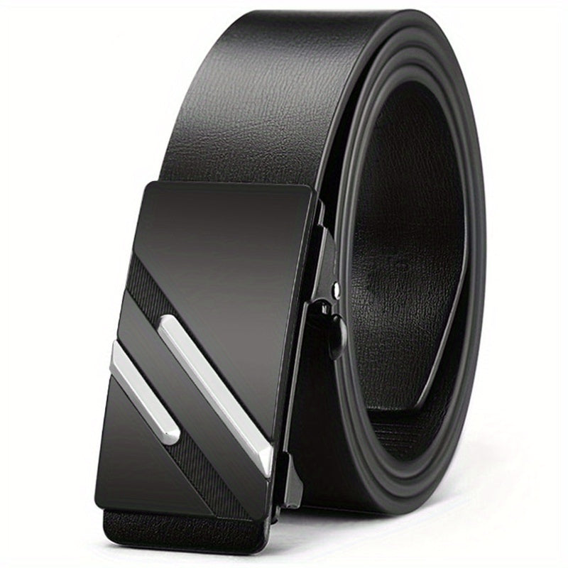 Men's Leather Auto Buckle Belt Boyfriend Husband Father Gift