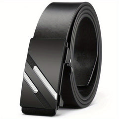 Men's Leather Auto Buckle Belt Boyfriend Husband Father Gift