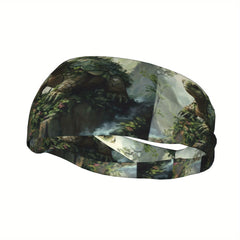 Turtle Sports Headband Sweat Wicking Breathable Polyester Nature Print