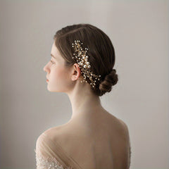 Faux Pearl Hair Comb Side Insert Comb Head Jewelry Hair Accessories