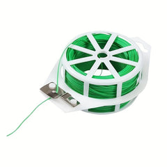 100m Green Multifunctional Twist Ties for Gardening & Office Organization
