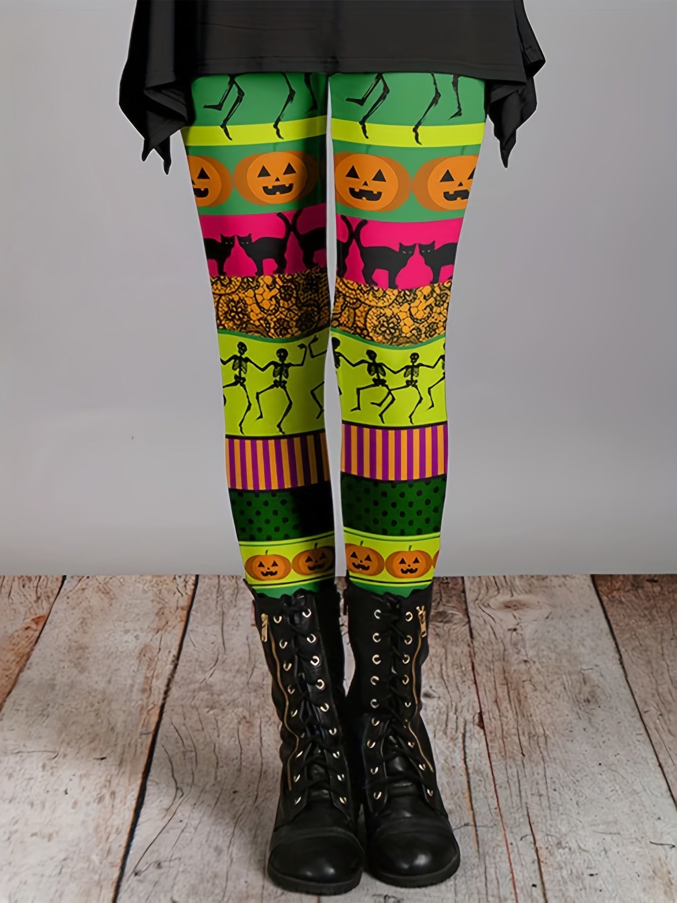 Women's Plus Painting Print High Rise Leggings