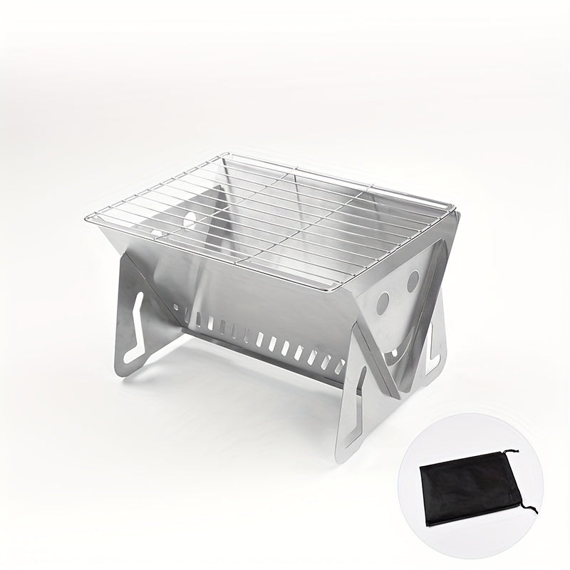 Removable Folding BBQ Grill - Outdoor Camping Stainless Steel Grill