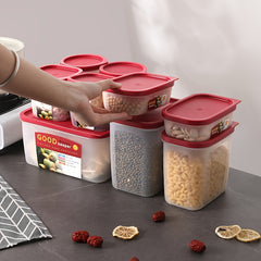 6pcs Plastic Fresh keeping Boxes Food Bento Box Refrigerator Special Plastic Box