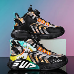 Men's High Top Basketball Shoes Breathable Non Slip Sneakers