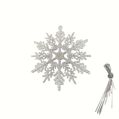 12pcs Glitter Snowflake Ornaments for Christmas Tree