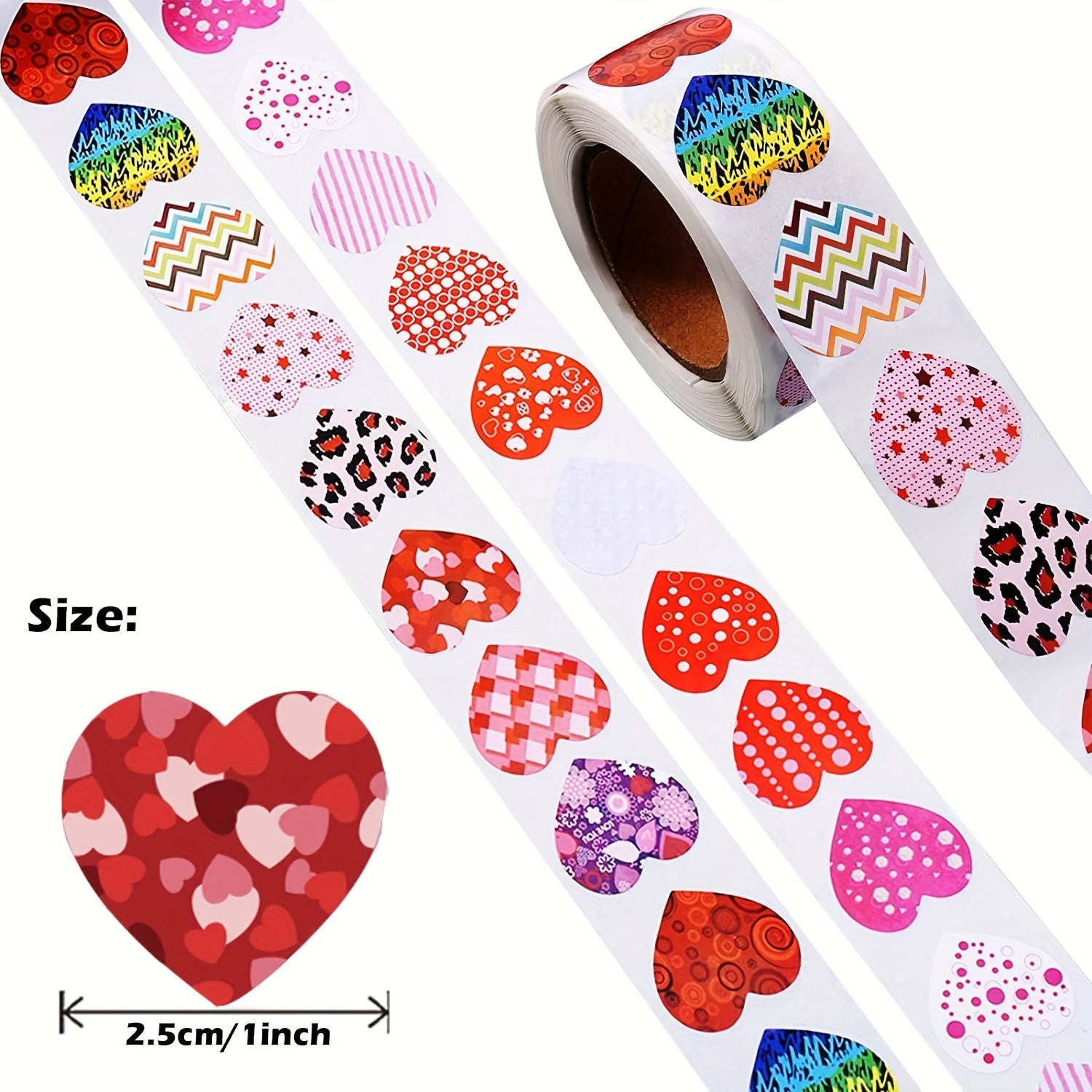 1000pcs Heart Stickers Wedding Birthday Scrapbooking Gift Bags Box Seal Sticker
