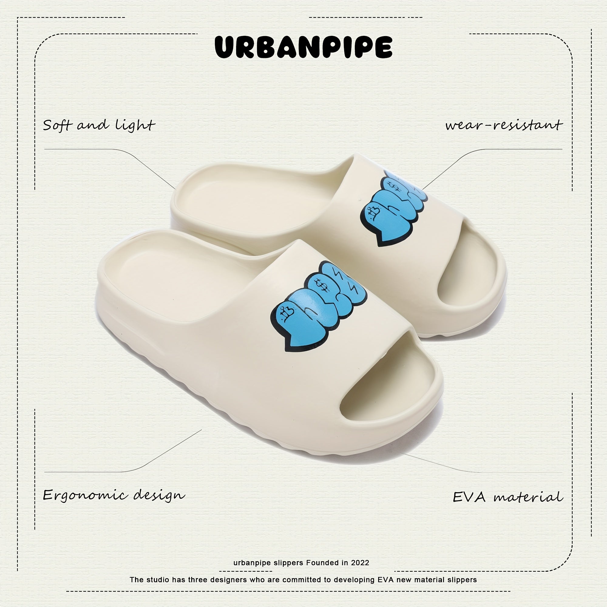Unisex Non Slip Couple Slides Lightweight Open Toe Quick Dry Slippers