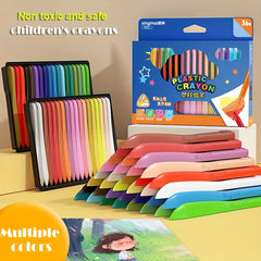 36pcs Triangular Crayon Set with Case for Toddlers - Non Toxic