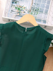 Toddler Girl's Ruffle Trim Casual Dress