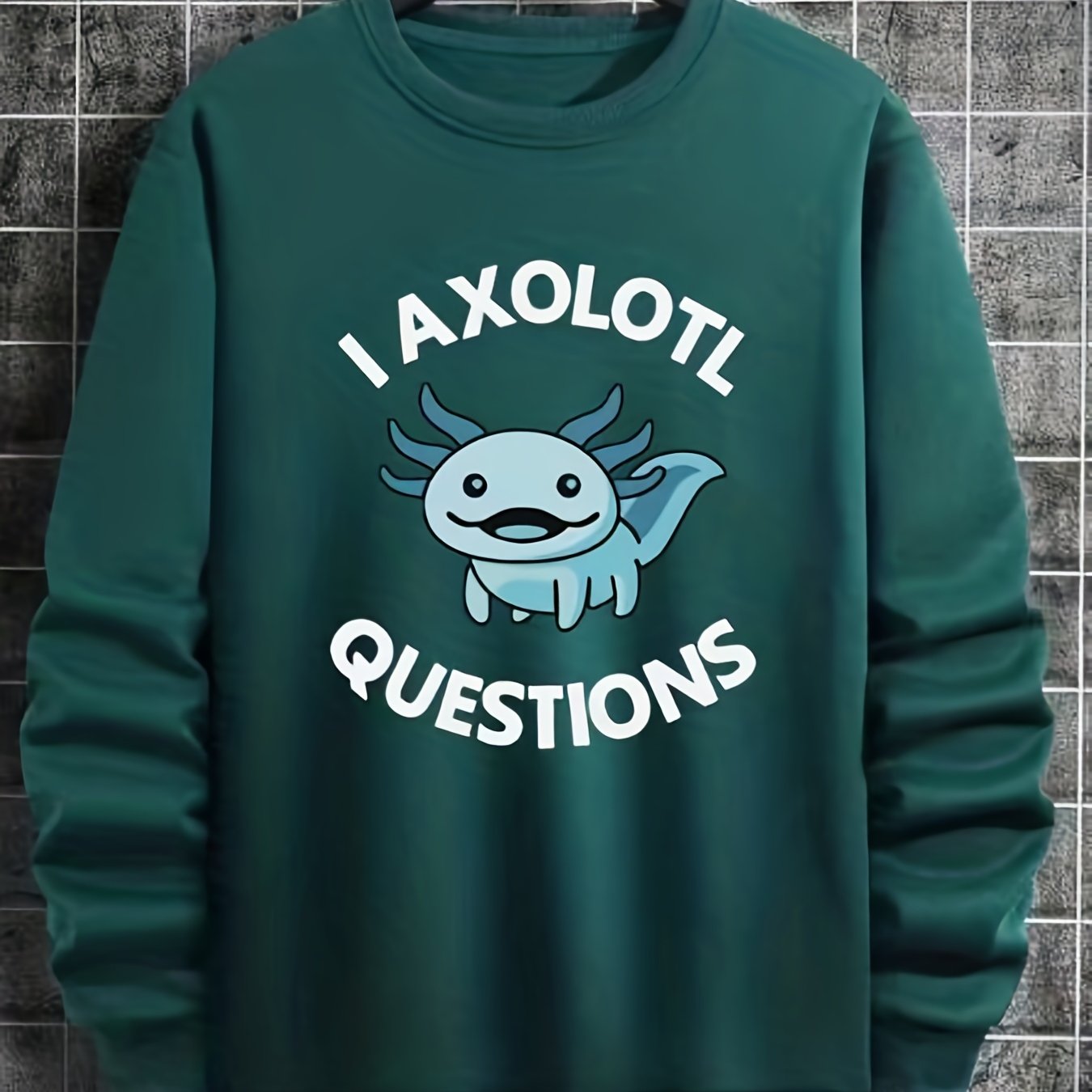 Kid's AXOLOTL Print Sweatshirt Crew Neck Long Sleeve Top